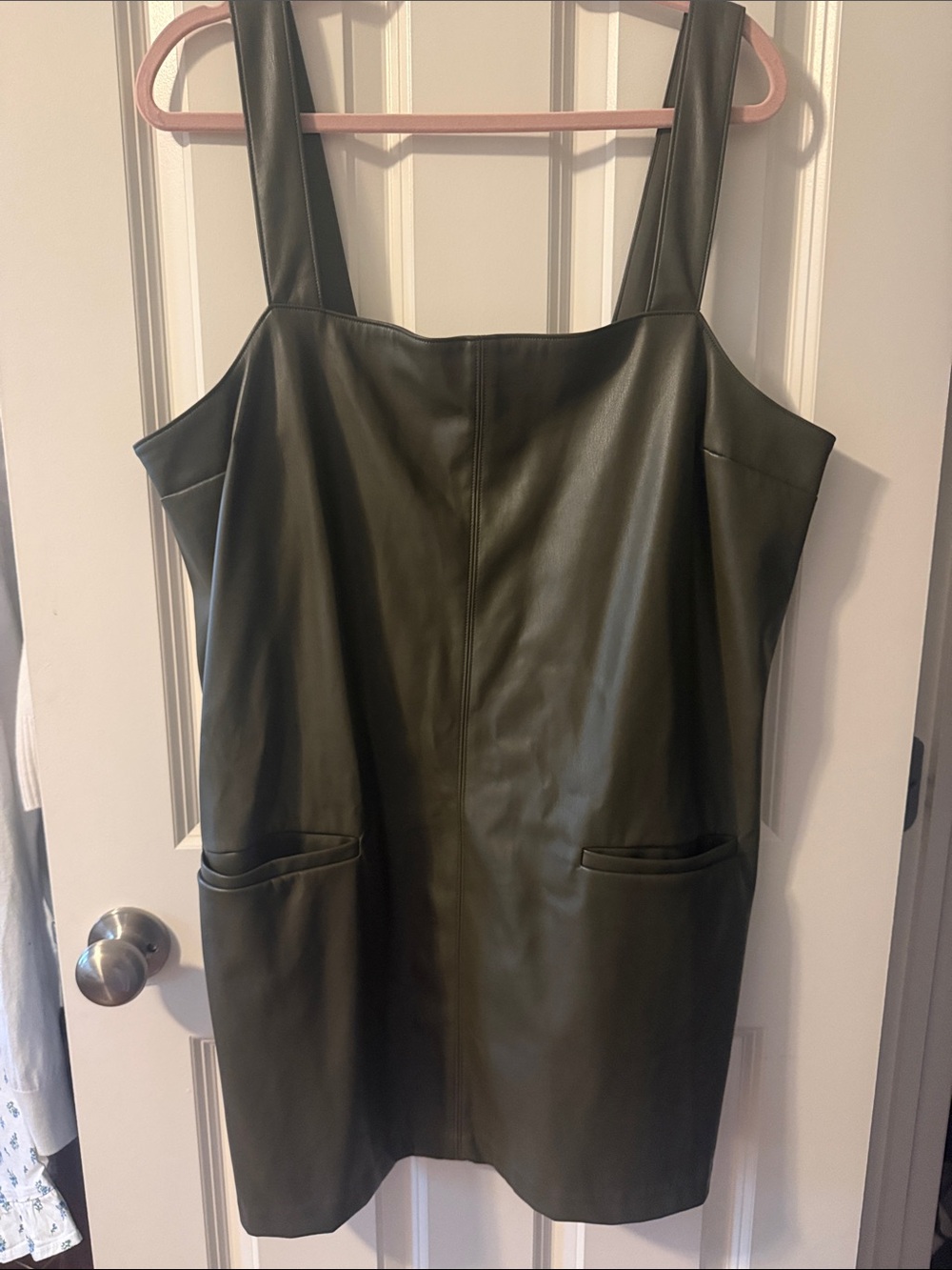 Abercrombie & Fitch Black Faux Leather jumper dress
